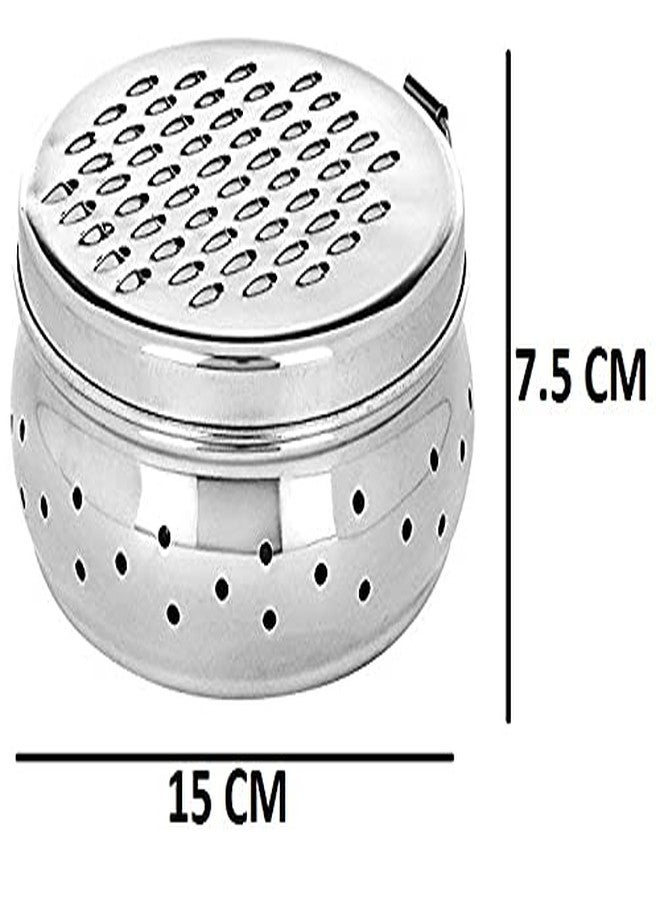 Amaxone Stainless Steel Spill Free Vegetable Grater for Cheese, Carrots, Potato, Cucumber Grater with Container Box Storage (H-7.5 CM, W-15 CM) - Image 2